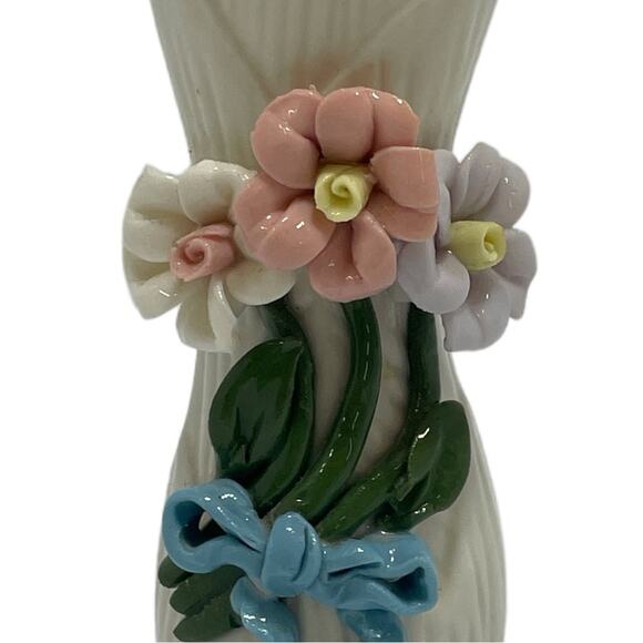 Ceramic Floral Vase miniature decor accent piece - Picture 3 of 10